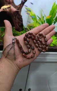 تسبیح کشکول کهنه نقره کوب
