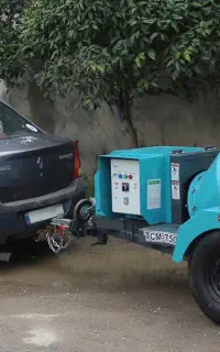 تریلی میکسر بتن برقی ۷۵۰ لیتری، تک‌فاز، قابل حمل