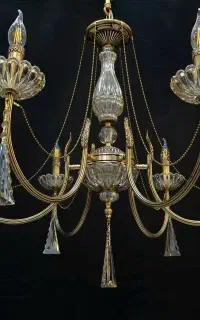 لوستربلورکریستالی/لوستربرنج6شاخه/لوسترکلاسیک جدید/