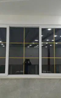پنجره دوجداره توری پلیسه