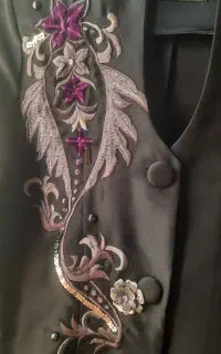 مانتو مجلسی مشکی کار شده