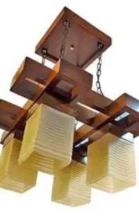لوستر چوبی کلاسیک الینا