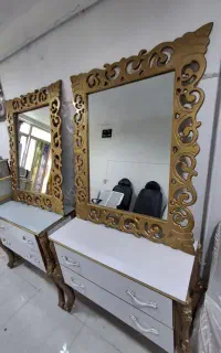 اینه کنسول  طلایی وسفید