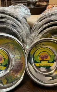 سرویس لگن و آبکش 8پارچه استیل