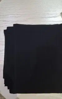 پارچه چادری کرپ کره‌ای مشکی نو، 4/5متر