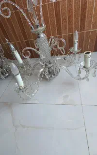 ۲ عدد لوستر کریستالی با نمای فوق العاده