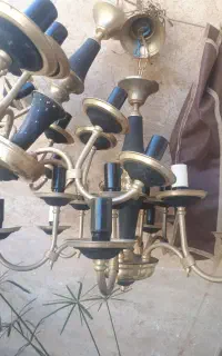 لوستر برنجی با آب طلا قدیمی
