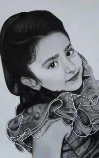 طراحی چهره سیاهقلم