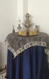 سماور ذغالی با وسایل