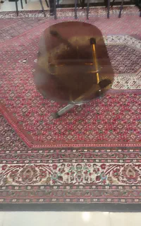 میز جلو مبلی پایه استیل شیشه دودی میزال ضد خش
