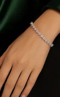 دستبند نقره نگین دار