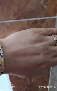 ۱۳گرم‌طلادستبندوحلقه‌ست نواستفاده نشده چشم‌نظر