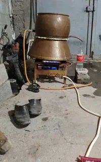 نی قازان مسی قدیمی(گلاب گیر مسی قدیمی)