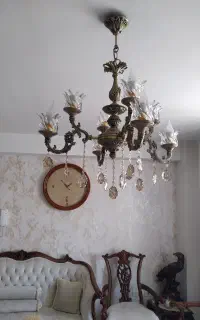 لوستر ساده ۸ شعله با لوستر اشپزخانه و اتاق و راهرو