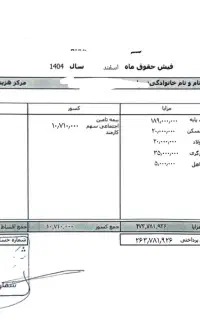 فیش حقوقی برای زندانی