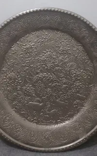 سینی قلمکاری مسی قدمت 40ساله