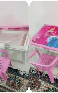 میز تحریر همراه با صندلی نو و سالم