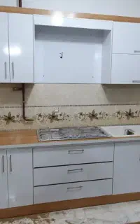کابینت سفید طوسی ام دی اف کد ۳۰۰۵