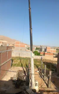 بتن ریزی بادستگاه خلاطه