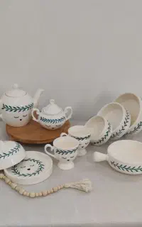 ظروف سرامیک جهیزیه سرویس صبحانه عروس