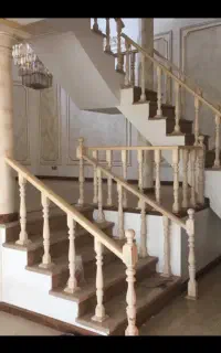 نرده راه پله چوبی