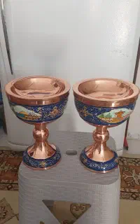 سنگاب و گلدان مس