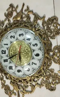 ساعت دیواری برنز گل و بلبل نونو