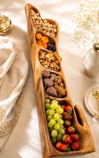 میز مزه 6خونه دست تراش کاملا روستیک