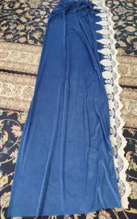 یال پرده مخمل آبی نو نو