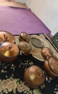 ظروف و دیگ مسی