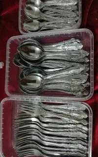 قاشق استیل نگین دار