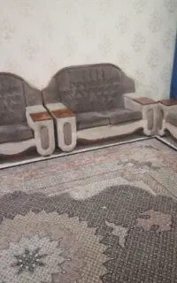 مبل دسته دوم چوب راش بادسته عسلی
