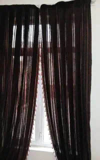 والان پرده مخمل قهوه ای و طلایی