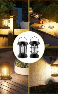 چراغ فانوسی بسیار زیبا قابل شارژ با نور و کابل