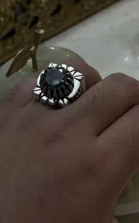 انگشتر پنبه گوموش توپاز فاخر