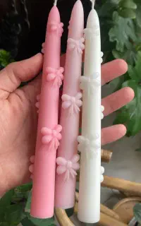 شمع قلمی و بابونه