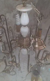 لوستر برنجی ۲ عدد