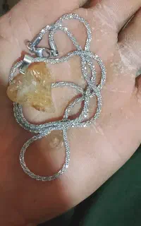 گردنبند زنانه سنگ زرد سیترین