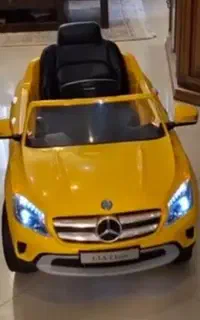 ماشین شارژی وارداتی کودک مدل بنز زرد برند CLB
