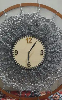 ساعت مکرومه بافی