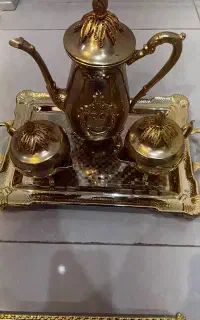 ست چایخوری و سینی جنس برنج شیک مجلسی