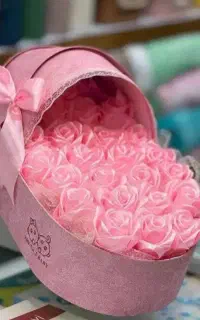 باکس نوزاد با گل ربانی