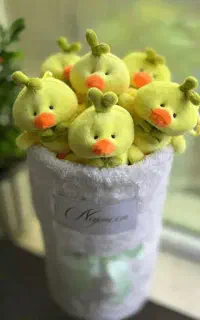 بوکت عروسکی جوجه مخصوص کادو تولد برای قدم نورسیده