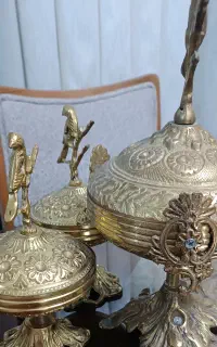 شکلات خوری بزرگ و دوعدد قندان برنج