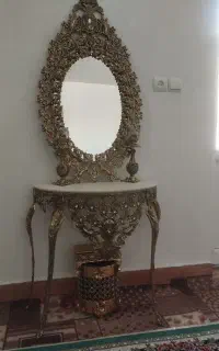 میزوآینه و شمعدان برنز