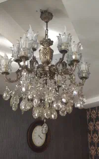 لوستر برنزی کریستال