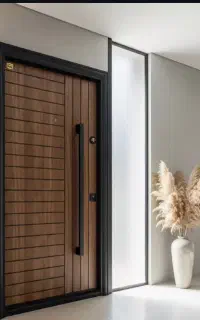 درب ضدسرقت روکش راش سه قاب کلاسیک