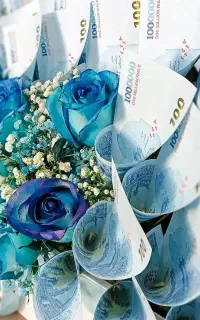 ایران چک آبی برای دسته گل