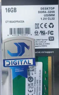 RAM 16 GB 3200 CRUCIAL CL22