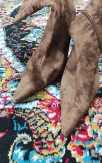 چکمه پارچه ای پاشنه بلند